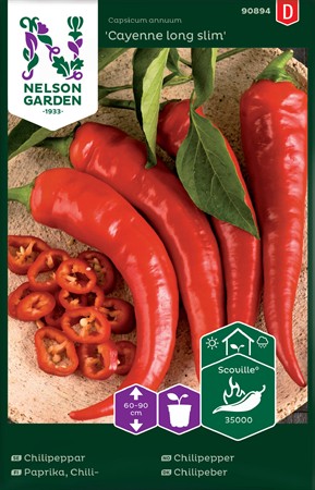 Chilipeppar, Cayenne long slim