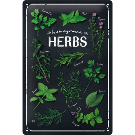 Skylt Herbs 20*30 cm
